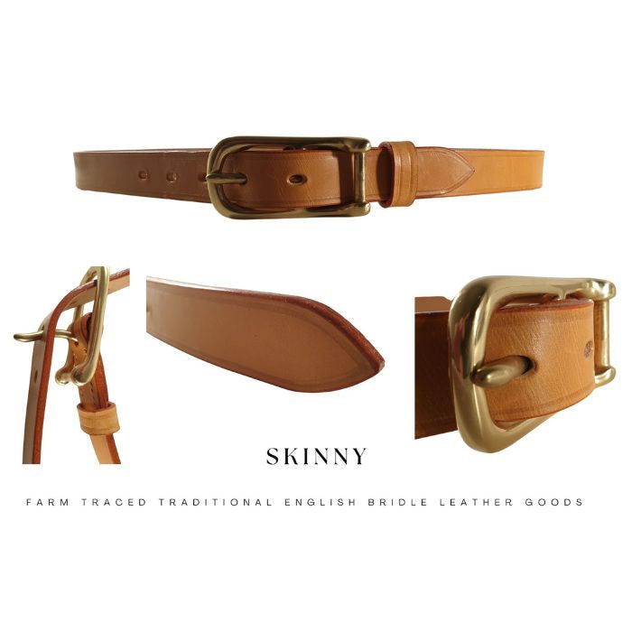 Handmade Skinny Bridle Leather Belt | Filly & Fox FILLY & FOX
