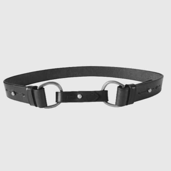WALTON - women's dressage style bridle belt with brass D ring hardware | Filly & Fox - FILLY & FOX