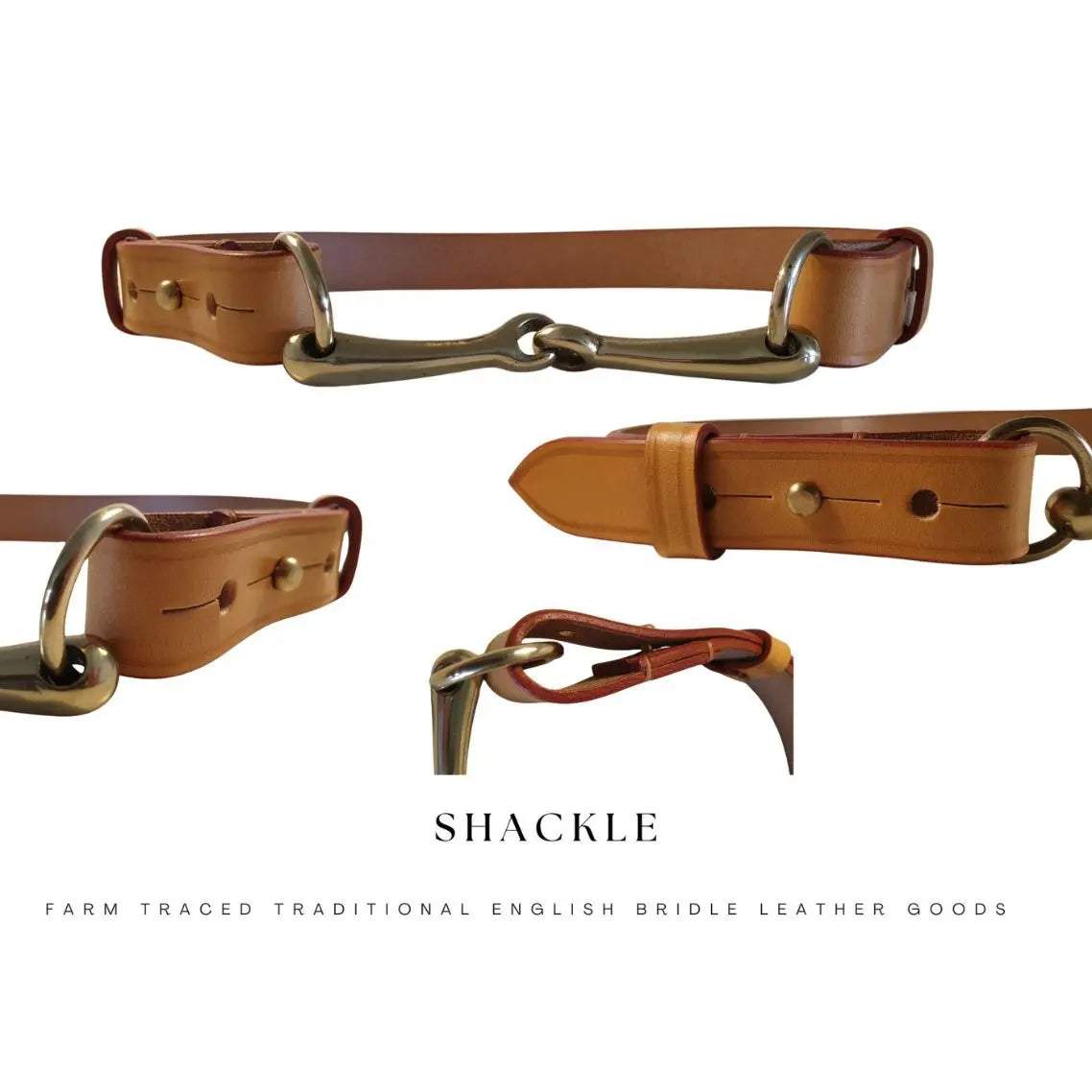 Filly & Fox Shackle London Tan Dressage Belt with Brass Horse Bit FILLY & FOX