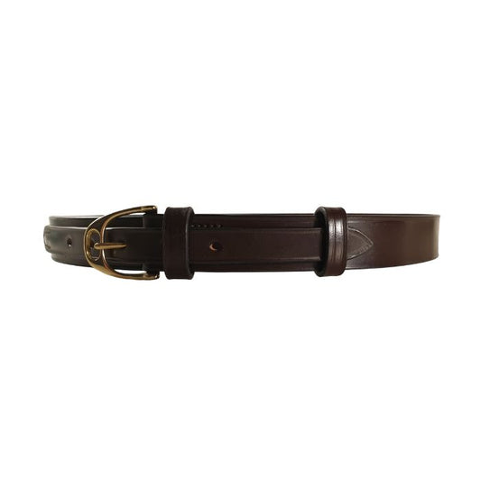East Coast Dark Chestnut Leather Belt Women's – Handmade Bridle Belt UK | Filly & Fox