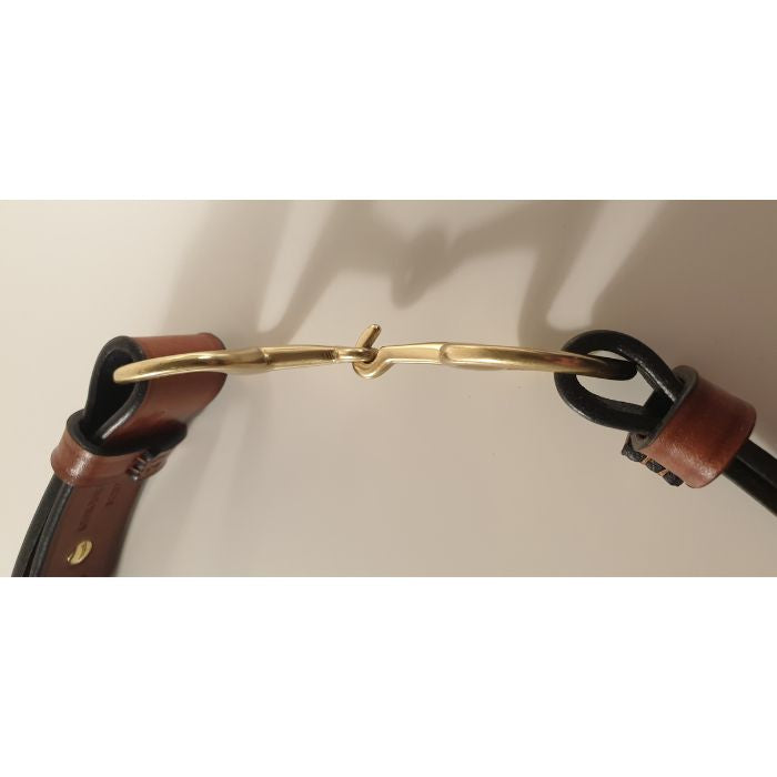 Filly & Fox Premium Bridle Leather Equestrian Belt | Women's Rider Dressage Style - Newmarket tan English bridle leather top view