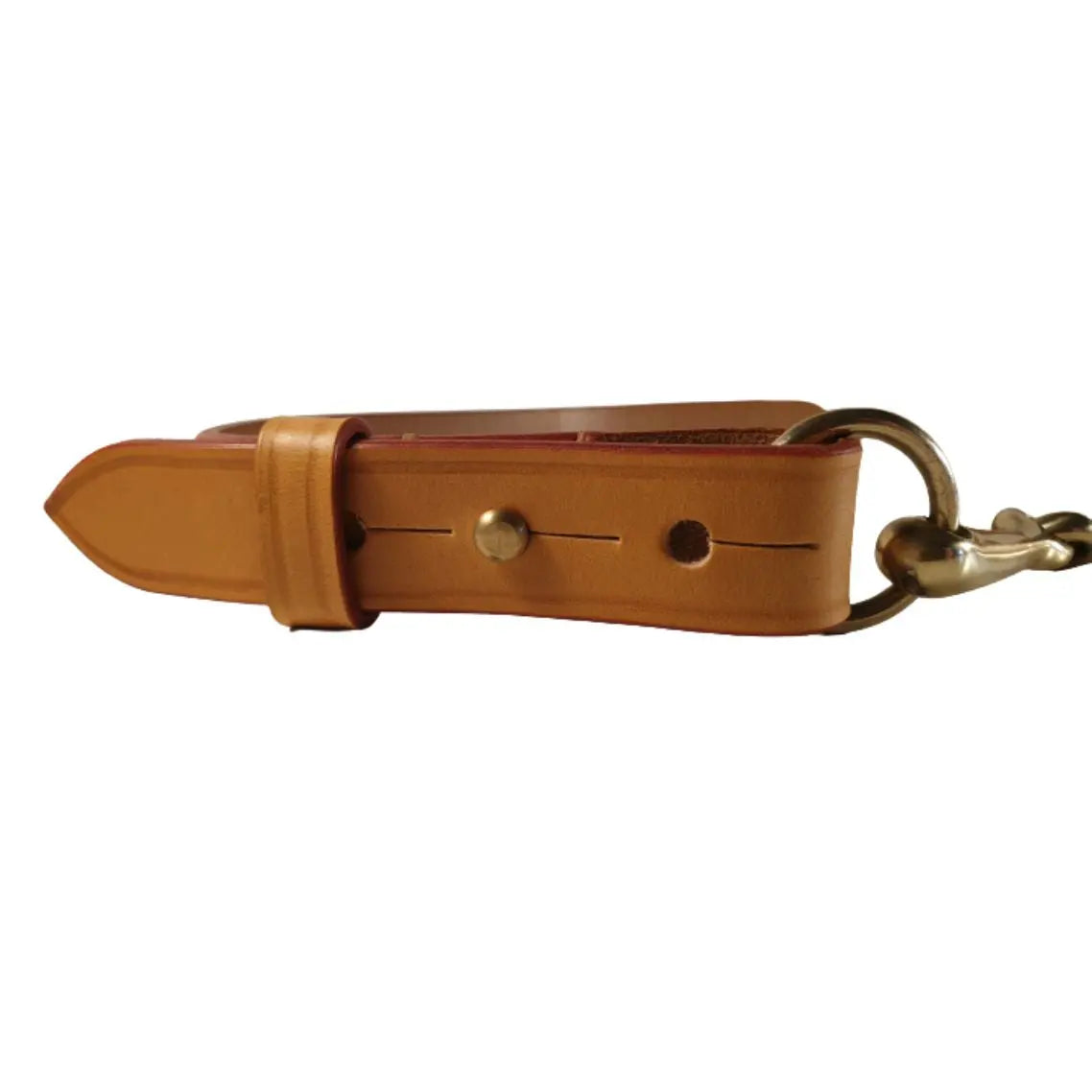Filly & Fox Shackle London Tan Dressage Belt with Brass Horse Bit