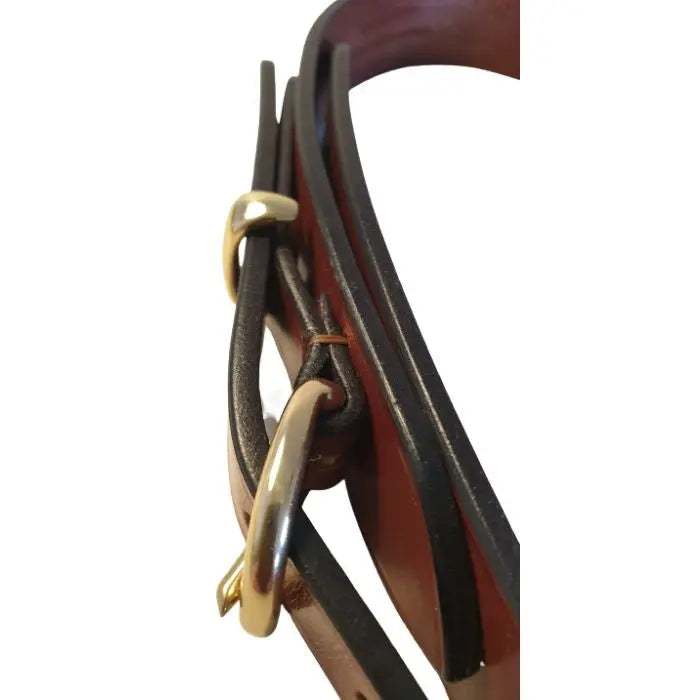 Westcoast | Premium Handcrafted Leather Belt | Filly & Fox Newmarket tan detail image top view