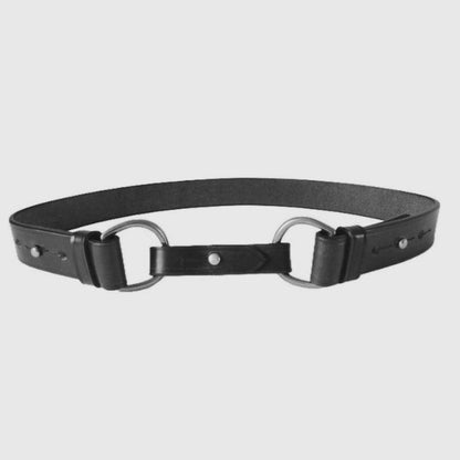 WALTON - women's dressage style bridle belt with brass D ring hardware | Filly & Fox - FILLY & FOX