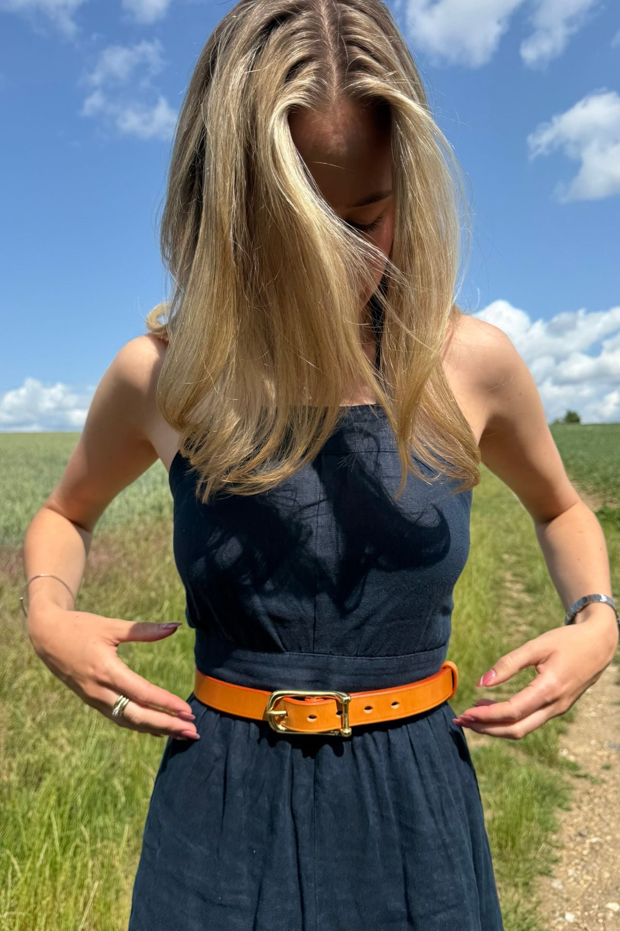 Handmade Skinny Bridle Leather Belt | Filly & Fox - FILLY & FOX