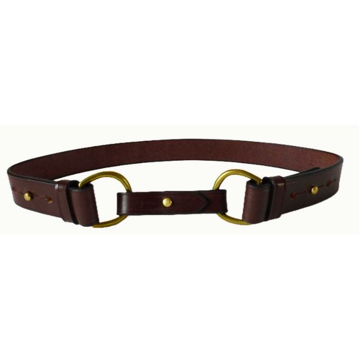 WALTON - women's dressage style bridle belt with brass D ring hardware | Filly & Fox - FILLY & FOX