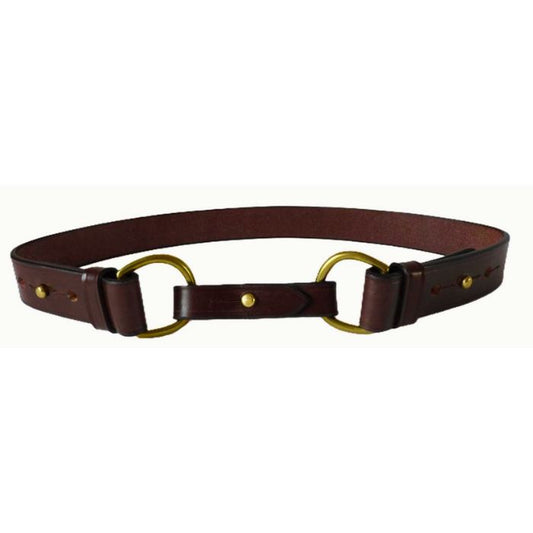 WALTON - women's dressage style bridle belt with brass D ring hardware | Filly & Fox - FILLY & FOX