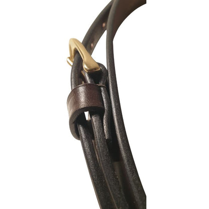 East Coast Dark Chestnut Leather Belt Women's – Handmade Bridle Belt UK | Filly & Fox