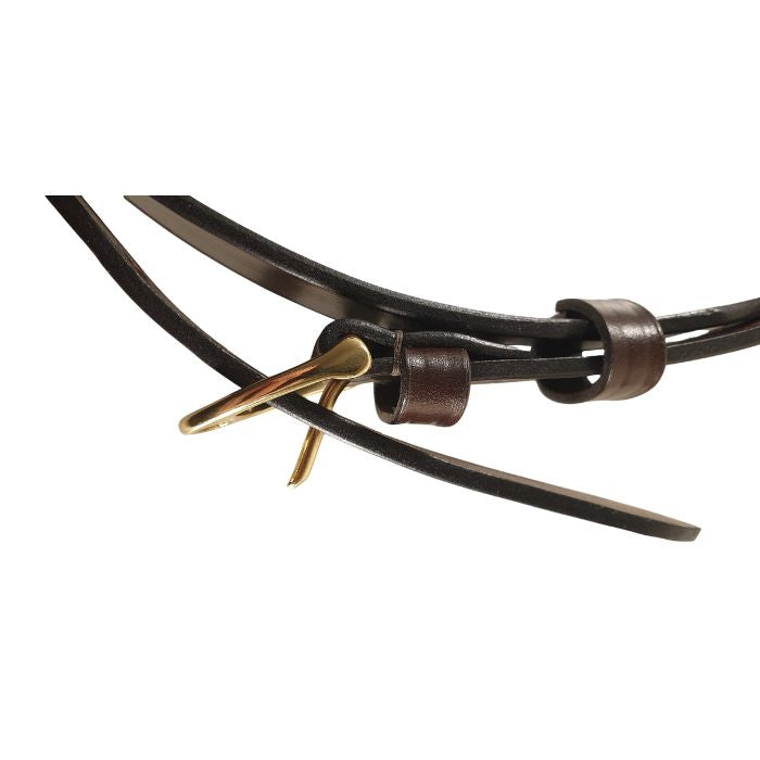 East Coast Dark Chestnut Leather Belt Women's – Handmade Bridle Belt UK | Filly & Fox