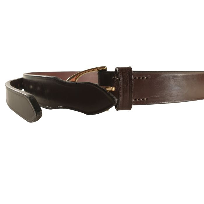 East Coast Dark Chestnut Leather Belt Women's – Handmade Bridle Belt UK | Filly & Fox