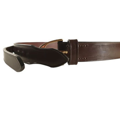 East Coast Dark Chestnut Leather Belt Women's – Handmade Bridle Belt UK | Filly & Fox
