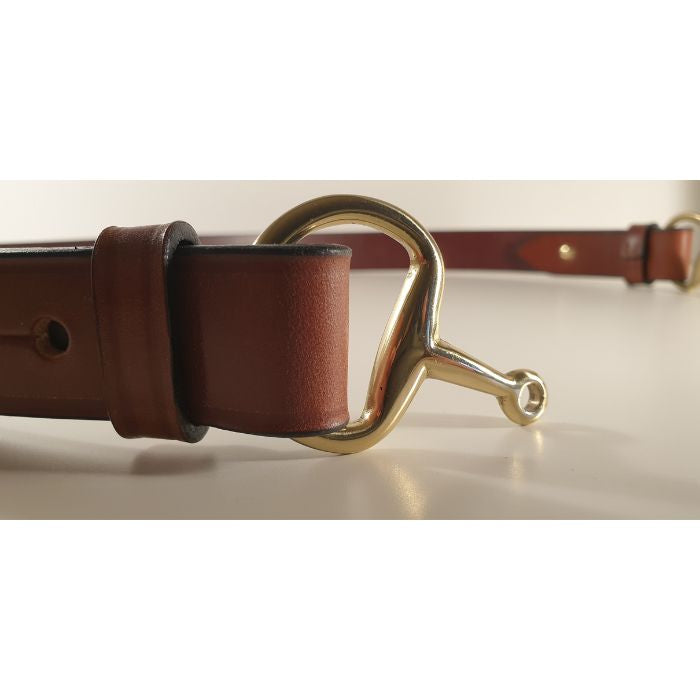 Filly & Fox Premium Bridle Leather Equestrian Belt | Women's Rider Dressage Style in Newmarket tan hook detail