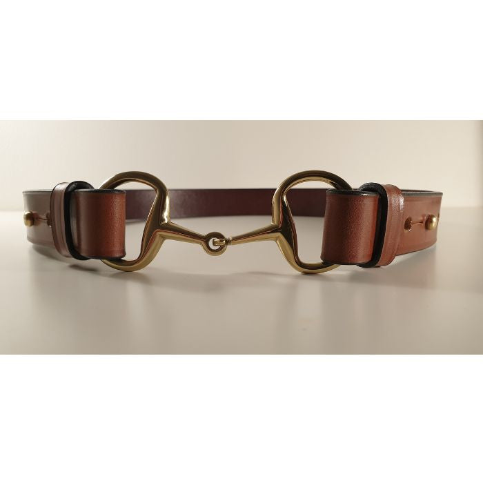 Filly & Fox Premium Bridle Leather Equestrian Belt | Women's Rider Dressage Style in Newmarket tan front image