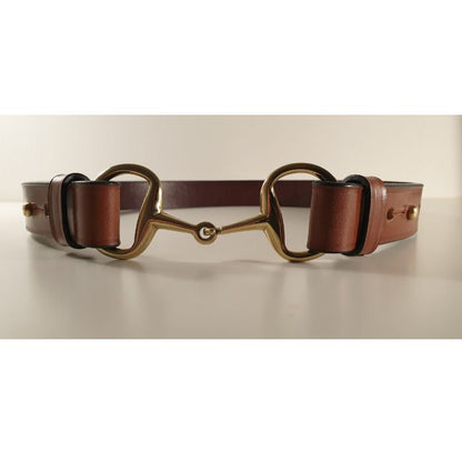 Filly & Fox Premium Bridle Leather Equestrian Belt | Women's Rider Dressage Style in Newmarket tan front image