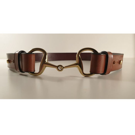 Filly & Fox Premium Bridle Leather Equestrian Belt | Women's Rider Dressage Style in Newmarket tan front image